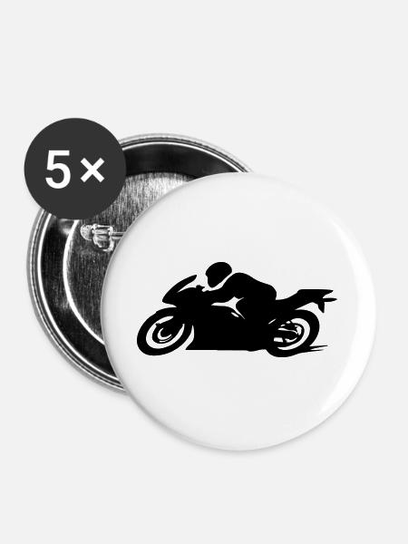 motorcycle - Buttons large 2.2''/56 mm (5-pack) - white