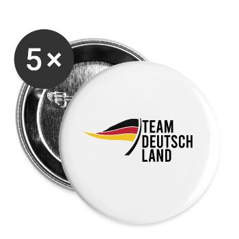 Team Germany - Buttons large 2.2''/56 mm (5-pack) - white - Front