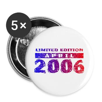 20e anniversaire édition limitée 04/2006 - Lot de 5 grands badges (56 mm) - blanc - Devant