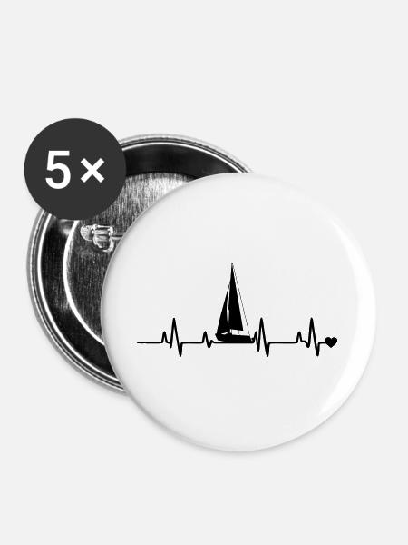 Sail - Buttons groß 56 mm (5er Pack) - Weiß