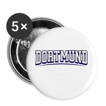 Dortmund Shirt für Deutschland Fans - Buttons groß 56 mm (5er Pack) - Weiß - Vorne