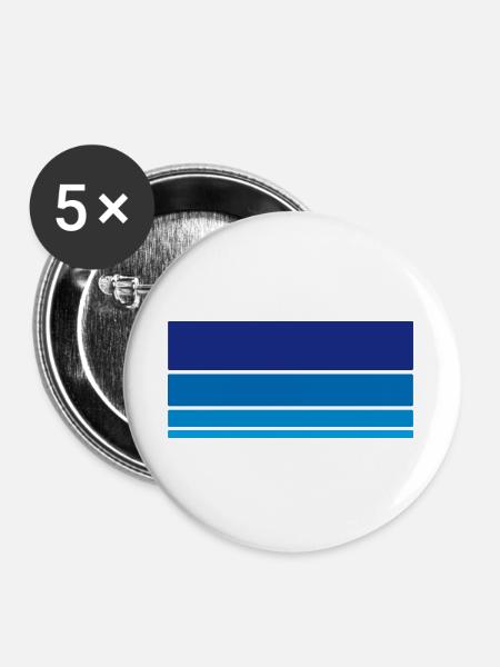 Hintergrund Blau - Buttons groß 56 mm (5er Pack) - Weiß