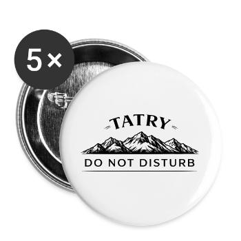 Tatry Do Not Disturb Mountain Design - Buttons large 2.2''/56 mm (5-pack) - white - Front