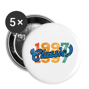 Millésime 1997 - Lot de 5 grands badges (56 mm) - blanc - Devant