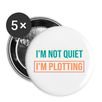 Anxiety Anxious Scaredy Introvert - Buttons large 2.2''/56 mm (5-pack) - white - Front