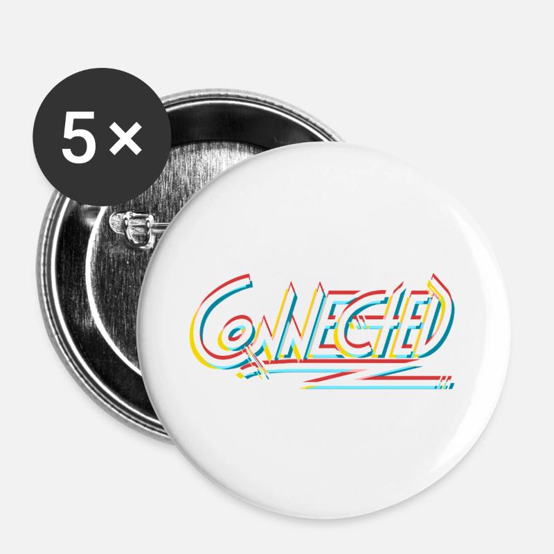 Connected_white_prism - Buttons large 2.2''/56 mm (5-pack) - white