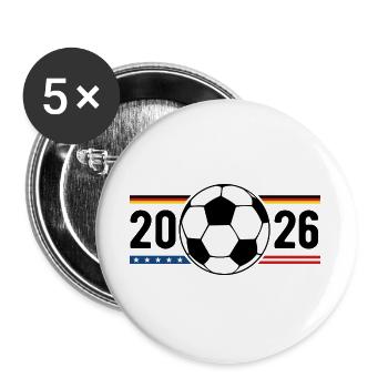 Football Flag 2026 - Buttons large 2.2''/56 mm (5-pack) - white - Front
