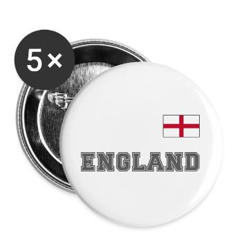 ENGLAND jersey look with flag flag on the chest - Buttons large 2.2''/56 mm (5-pack) - white - Front