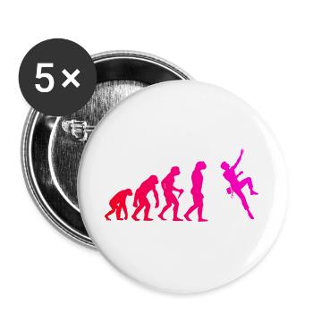 The mountaineers and climbers fit together - Buttons large 2.2''/56 mm (5-pack) - white - Front