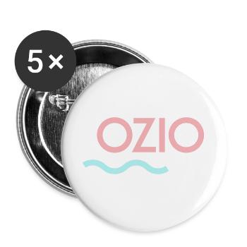 OZIO - Lot de 5 grands badges (56 mm) - blanc - Devant