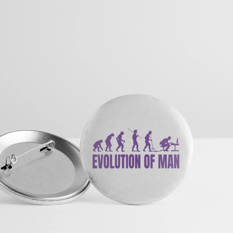 Programmer Computer Freak Evolution Retro Buttons large 2.2''/56 mm (5-pack)