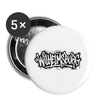 Wilhelmsburg Hamburg Graffiti Hip Hop Day - Buttons large 2.2''/56 mm (5-pack) - white - Front