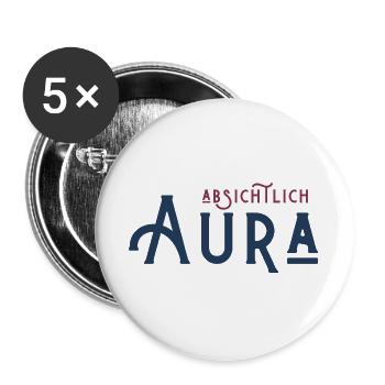 Absichtlich Aura - Buttons groß 56 mm (5er Pack) - Weiß - Vorne