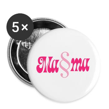 Jura Mama Gesetze - Buttons groß 56 mm (5er Pack) - Weiß - Vorne