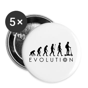 Entwicklung - Buttons groß 56 mm (5er Pack) - Weiß - Vorne