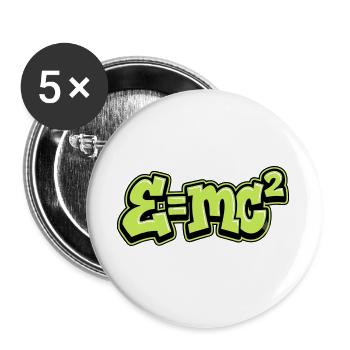 Einstein Formula Graffiti - Buttons large 2.2''/56 mm (5-pack) - white - Front