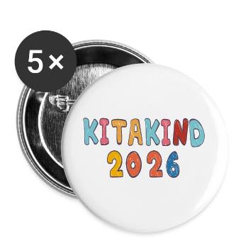 Kita Kind 2026 - Buttons large 2.2''/56 mm (5-pack) - white - Front