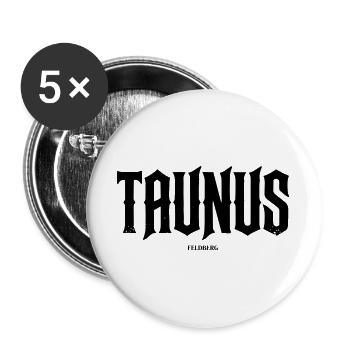 "Taunus - Feldberg" - Buttons groß 56 mm (5er Pack) - Weiß - Vorne