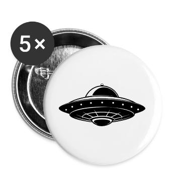 UFO - Buttons large 2.2''/56 mm (5-pack) - white - Front