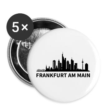 Skyline Frankfurt am Main - Buttons groß 56 mm (5er Pack) - Weiß - Vorne