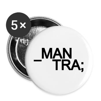 MANTRA Printstream CS2 - Buttons groß 56 mm (5er Pack) - Weiß - Vorne