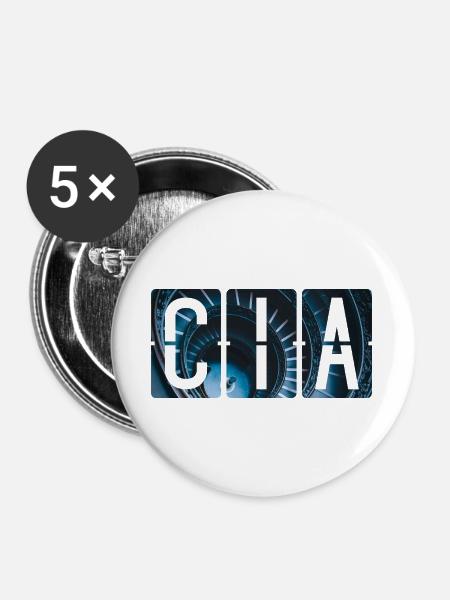 Roma CIampino Aeroporto CIA - Buttons groß 56 mm (5er Pack) - Weiß