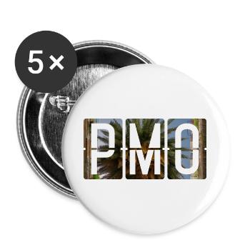 Palermo Flughafen PMO - Buttons groß 56 mm (5er Pack) - Weiß - Vorne