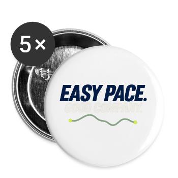 Easy Pace Good Company - Running Shirt - Buttons groß 56 mm (5er Pack) - Weiß - Vorne