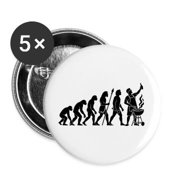 Nachtgrill Silhouette - Buttons groß 56 mm (5er Pack) - Weiß - Vorne