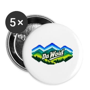 Bayerischer Wald - T-Shirt Pixelwald - Buttons groß 56 mm (5er Pack) - Weiß - Vorne