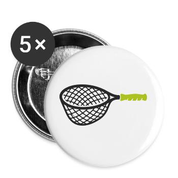 Angelkescher Netz Grafik - Buttons groß 56 mm (5er Pack) - Weiß - Vorne