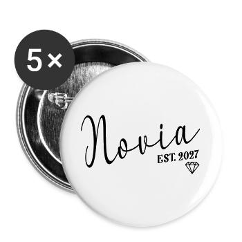 Spanische Braut 2027 - Buttons groß 56 mm (5er Pack) - Weiß - Vorne