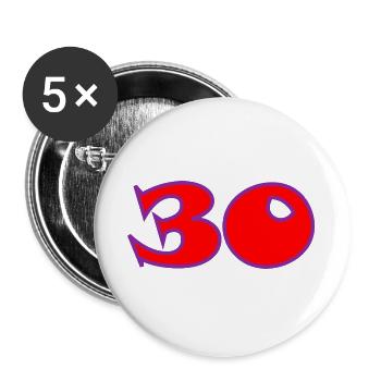 30 - Buttons groß 56 mm (5er Pack) - Weiß - Vorne
