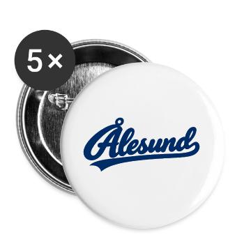 Alesund - Norway - Norwegen - Norge - Skandinavien - Buttons groß 56 mm (5er Pack) - Weiß - Vorne