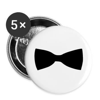 Fliege - Buttons groß 56 mm (5er Pack) - Weiß - Vorne