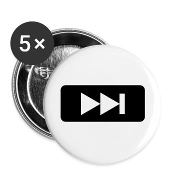 Forward - Tasten - Player - Musik - Buttons groß 56 mm (5er Pack) - Weiß - Vorne