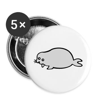 Baby - Robbe - Buttons large 2.2''/56 mm (5-pack) - white - Front