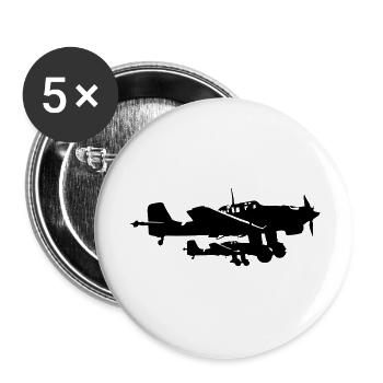 stuka_1 - Buttons groß 56 mm (5er Pack) - Weiß - Vorne