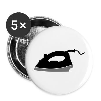 Bügeleisen - Buttons groß 56 mm (5er Pack) - Weiß - Vorne