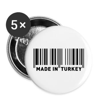 MADE IN TURKEY - Buttons large 2.2''/56 mm (5-pack) - white - Front