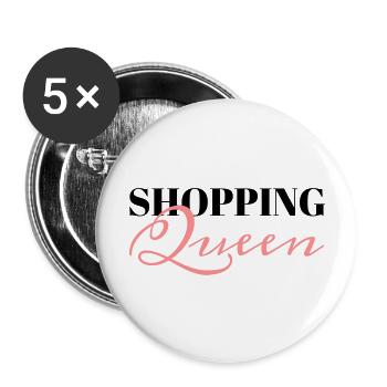 Shopping Queen - Buttons large 2.2''/56 mm (5-pack) - white - Front
