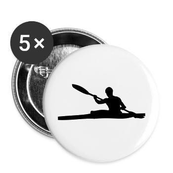kanu_kinder_02 - Buttons groß 56 mm (5er Pack) - Weiß - Vorne