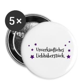 unverkäufliches Liebhaberstück - Buttons groß 56 mm (5er Pack) - Weiß - Vorne