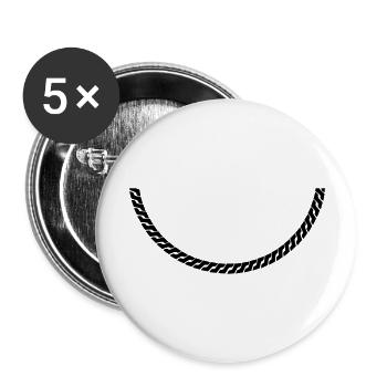 Kette 1 - Buttons groß 56 mm (5er Pack) - Weiß - Vorne