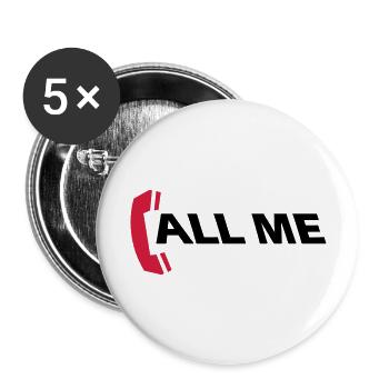 call_me_2c - Buttons large 2.2''/56 mm (5-pack) - white - Front
