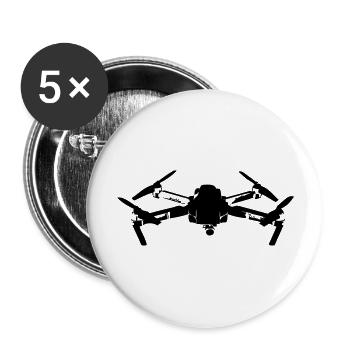 Drohne - Buttons groß 56 mm (5er Pack) - Weiß - Vorne