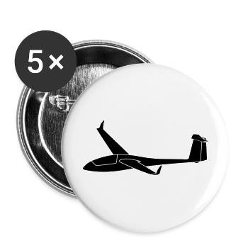 std cirrus with winglets - Lot de 5 grands badges (56 mm) - blanc - Devant