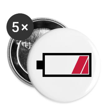 Battery empty - Buttons large 2.2''/56 mm (5-pack) - white - Front