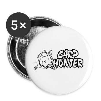 Carp Hunter - Buttons groß 56 mm (5er Pack) - Weiß - Vorne