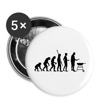 evolution_grill - Buttons groß 56 mm (5er Pack) - Weiß - Vorne